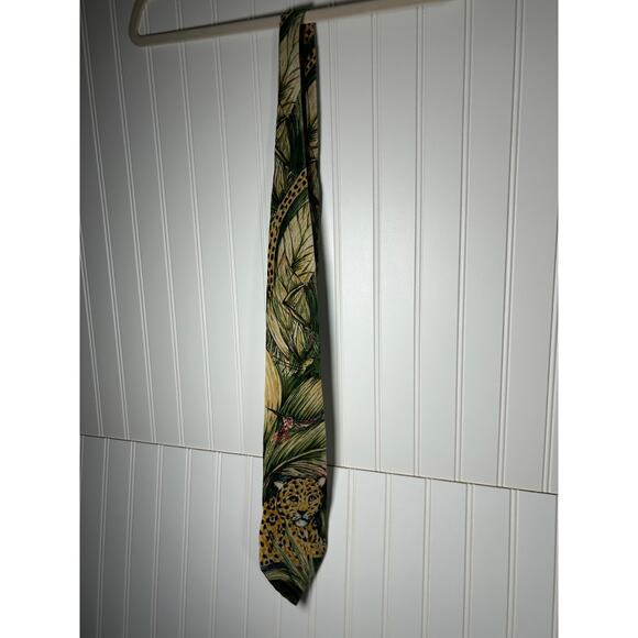 Vintage wwf world wildlife fund jaguar silk tie world wildlife fund - Picture 3 of 5